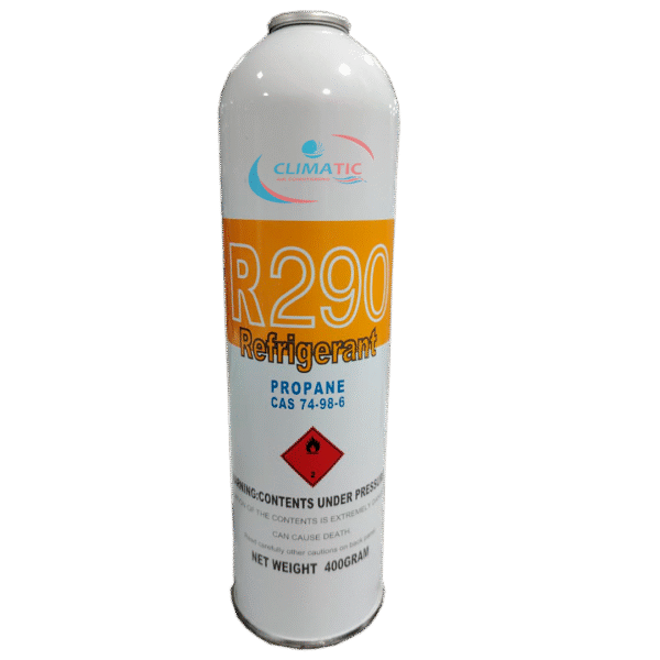 Gas refrigerante R-290 cilindro 400 gramos